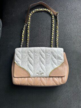Kate Spade White & Tan Handbag
